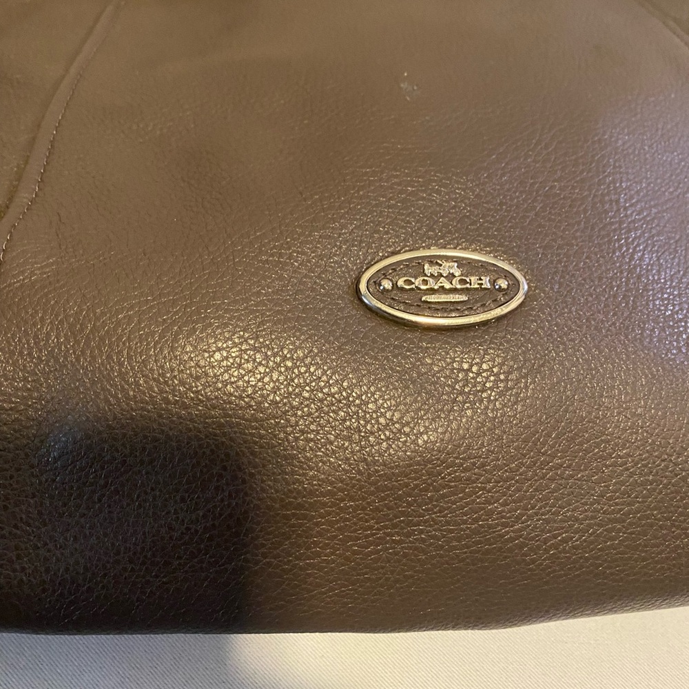 Coach Convertible Parker Brown/Grey Leather Hobo - Picture 7 of 13